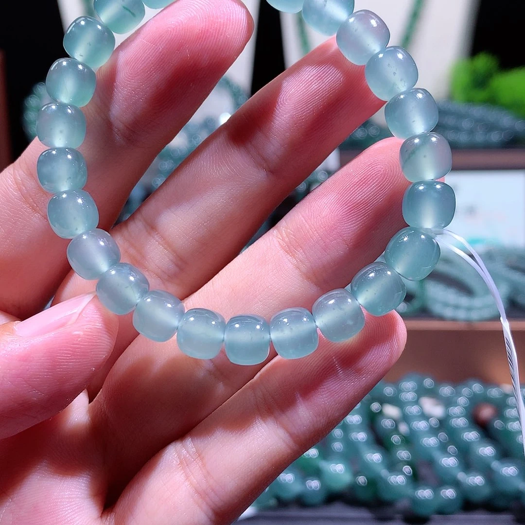 翡翠未镶嵌手链天然a货翡翠手串8