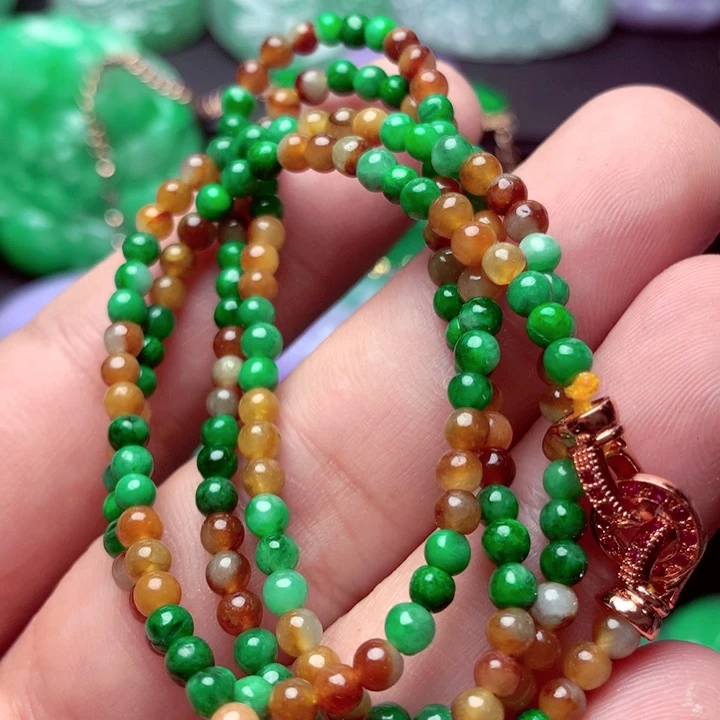 翡翠未镶嵌毛衣链