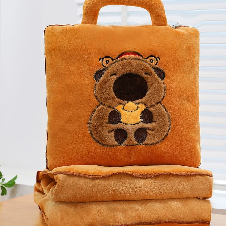 靠背空调毯二合一卡皮巴拉空调被午睡多功能办公室睡觉