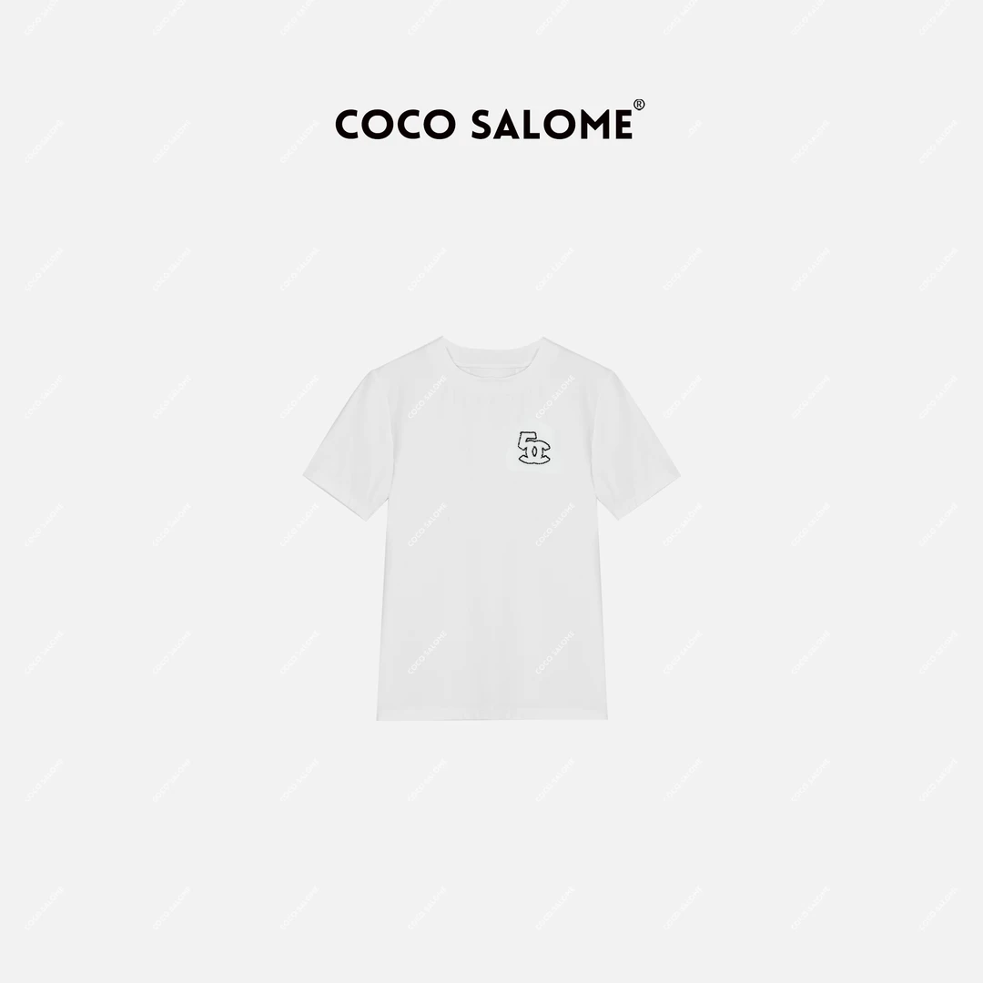 COCO SALOME⑥【氧气少女】新款220g95棉弹力百搭短袖776J
