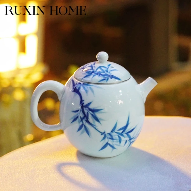 如馨·云竹归·手绘龙旦壶