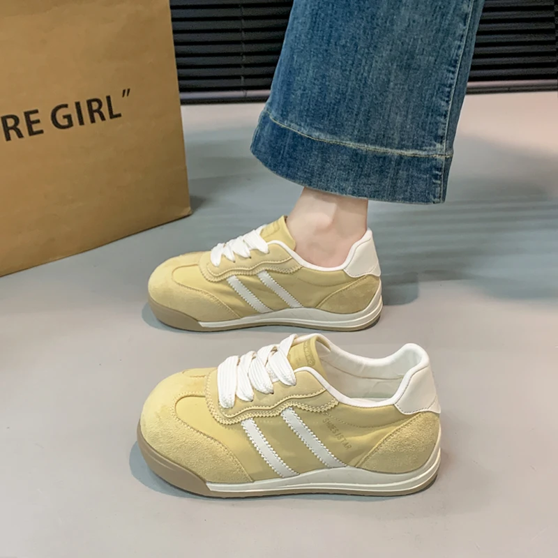 厚底德训鞋女复古阿甘鞋2025夏季新款增高小白鞋百搭休闲运动板鞋