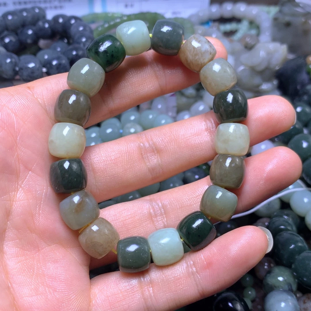 和田玉未镶嵌手链12