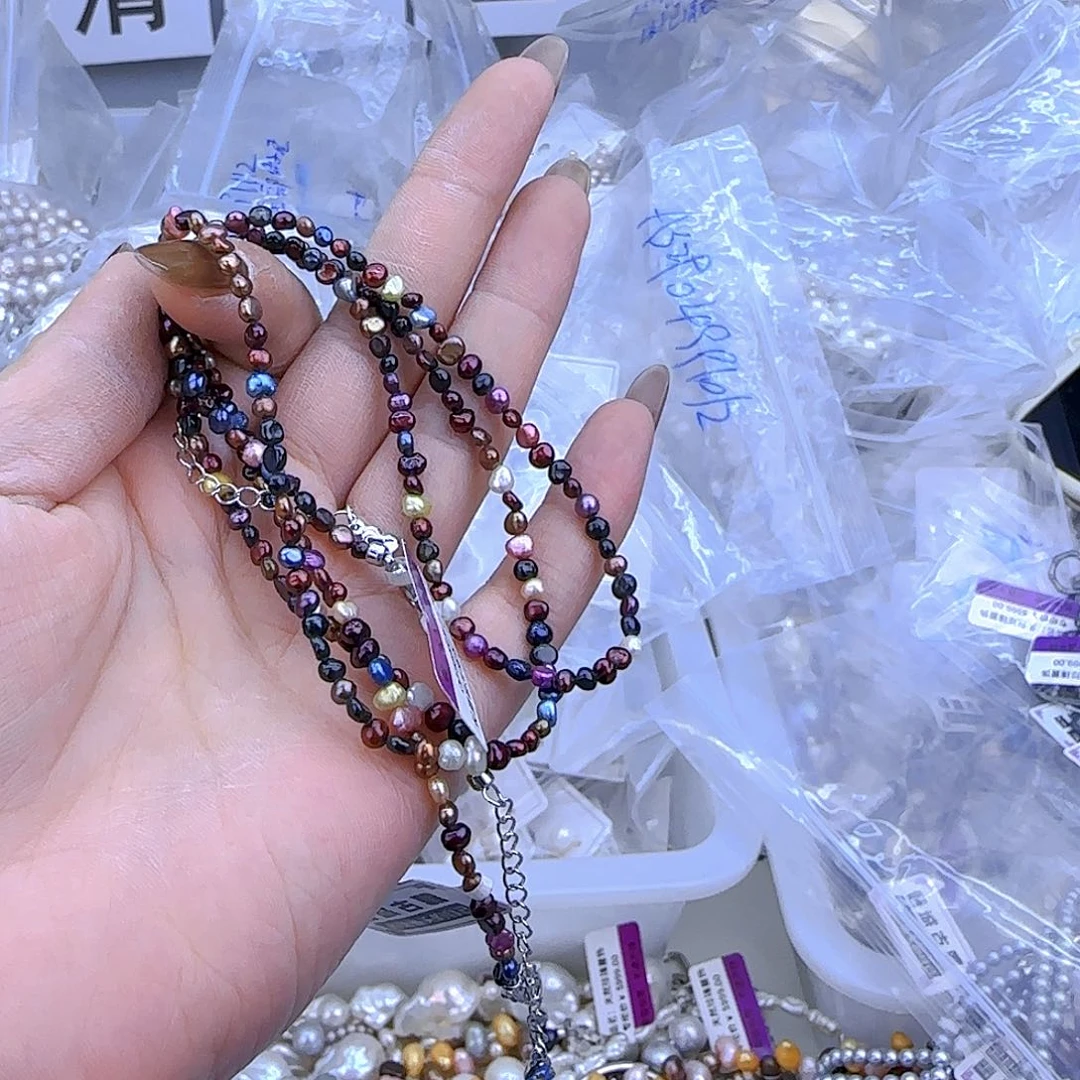 银S925镶嵌项链定制797淡水珍珠