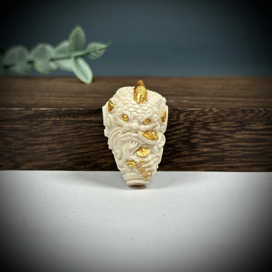 H39-43天然猛犸 貔貅三通18*29mm支持鉴定假一罚十