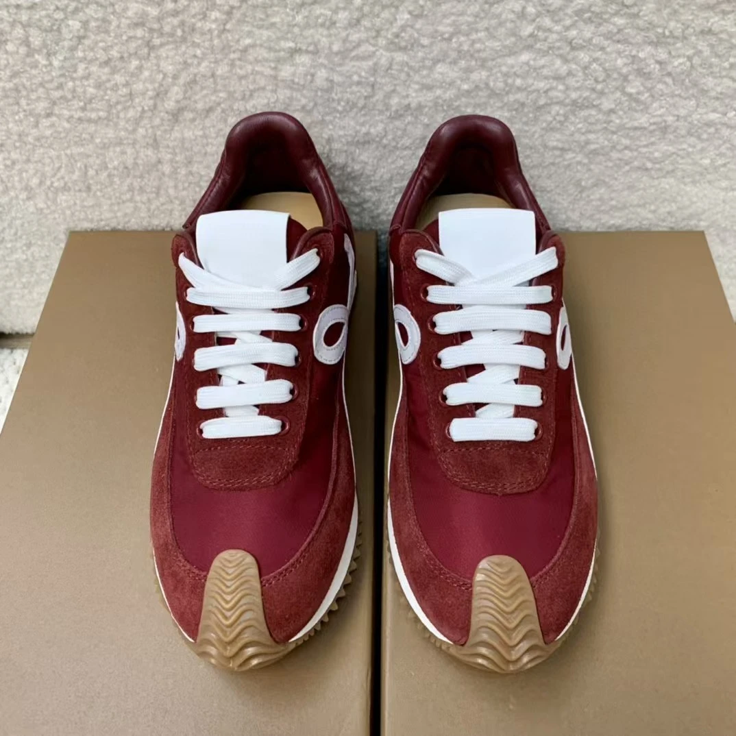 【田甜专属】2025新款老罗红色复古轻便阿甘鞋运动柔软休闲高帮