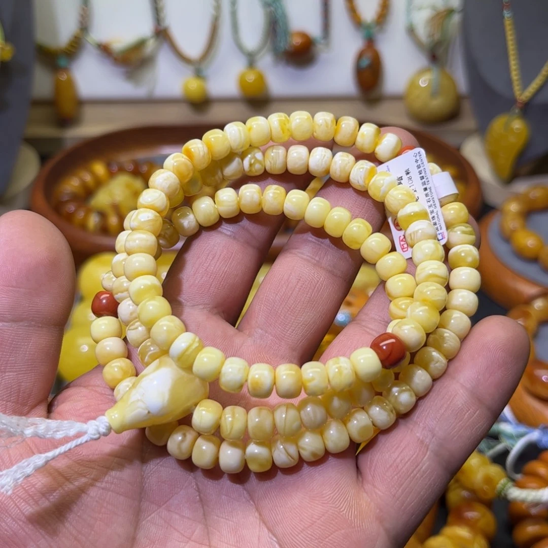 蜜蜡手串未镶嵌老型手串