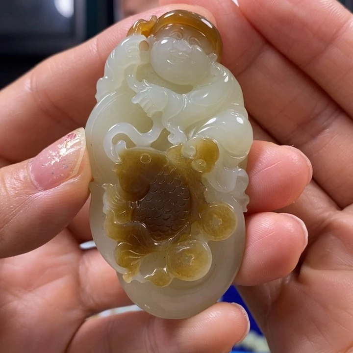 和田玉未镶嵌挂件南****工