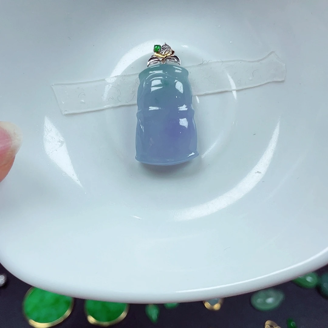 翡翠18K金镶嵌手链天然缅甸翡翠A货卡26-16.5-6.8