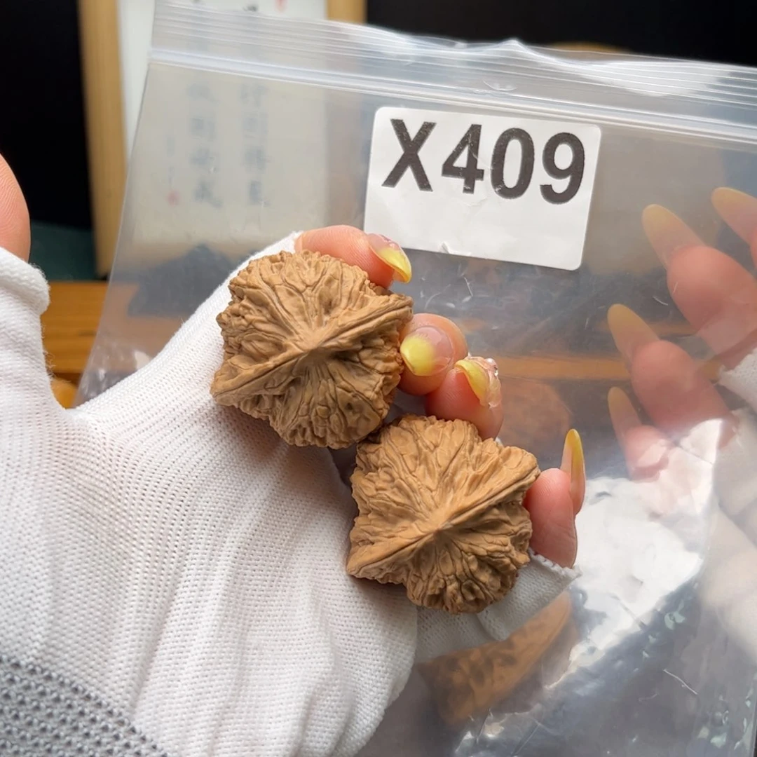 桃核把件41左右鸭蛋虎头x409