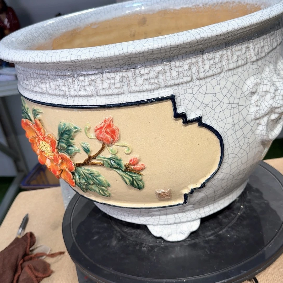 鲨***鲨精品石湾花盆高端大气