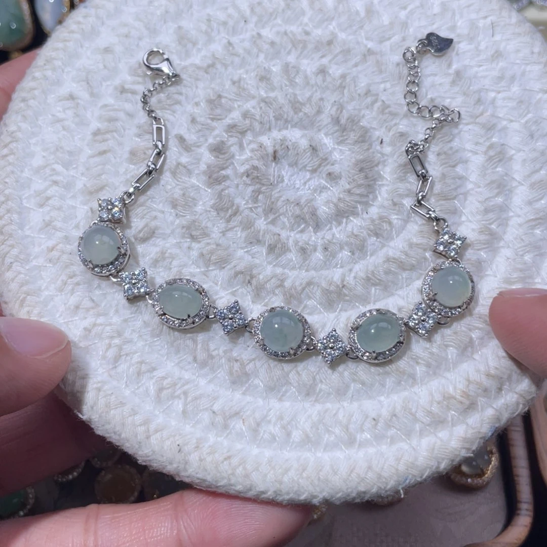 翡翠银S925镶嵌颈饰