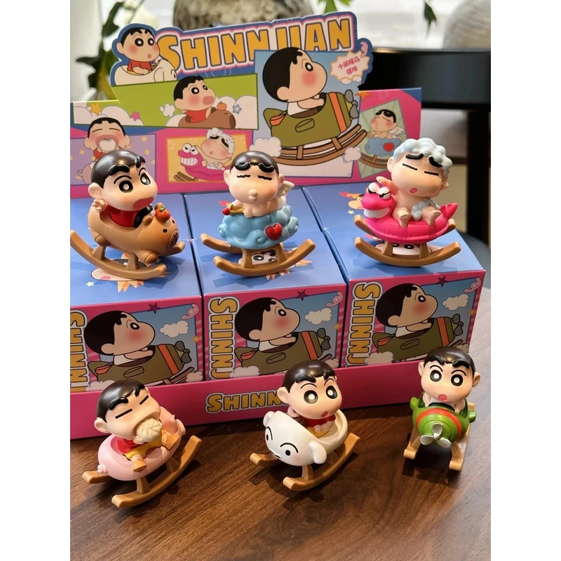 蜡笔小新心愿摇摇马盲盒潮玩手办520情人节生日礼物送女友男友