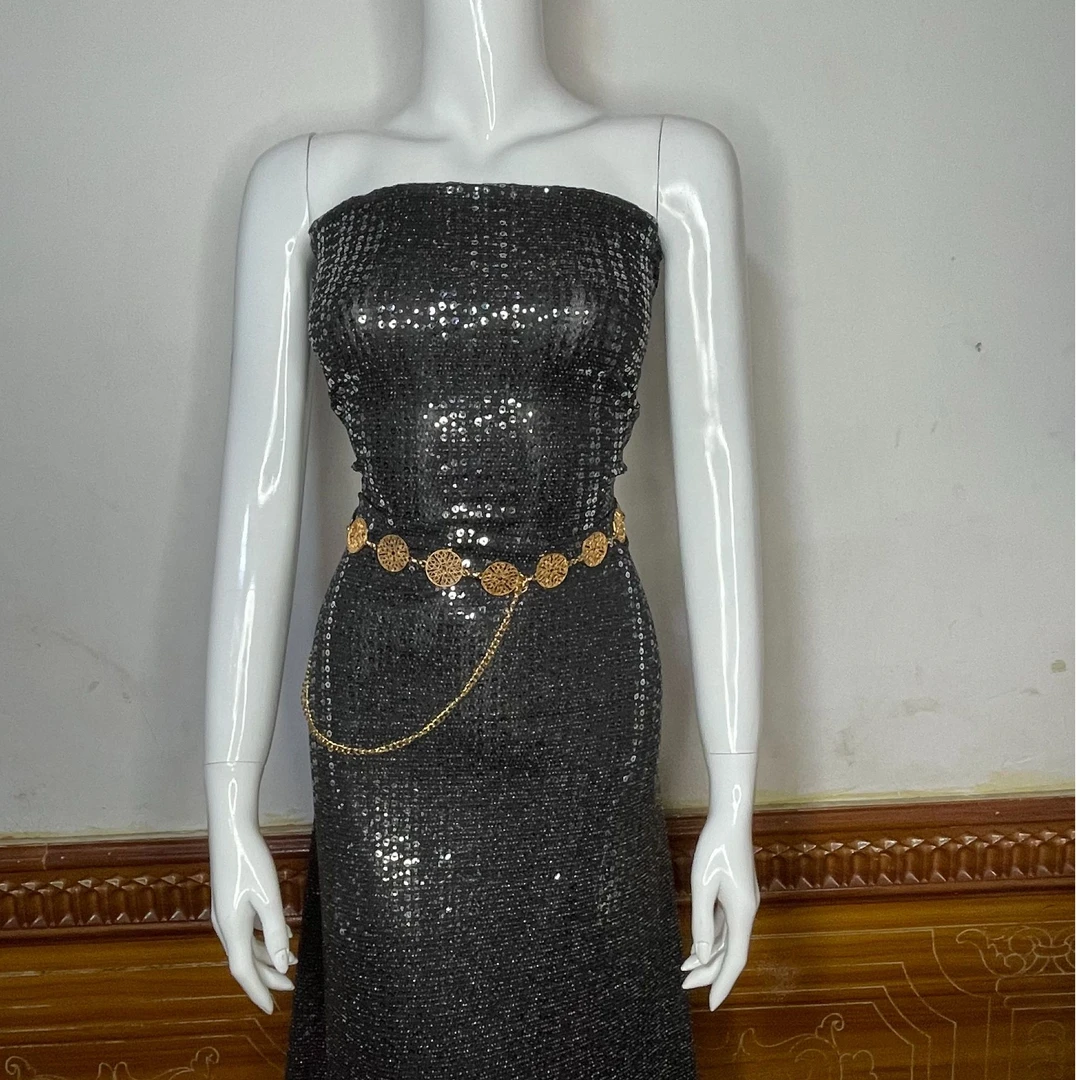 [新疆包邮】高级感黑色适合穿漂亮的衣服的布料有弹力的布料