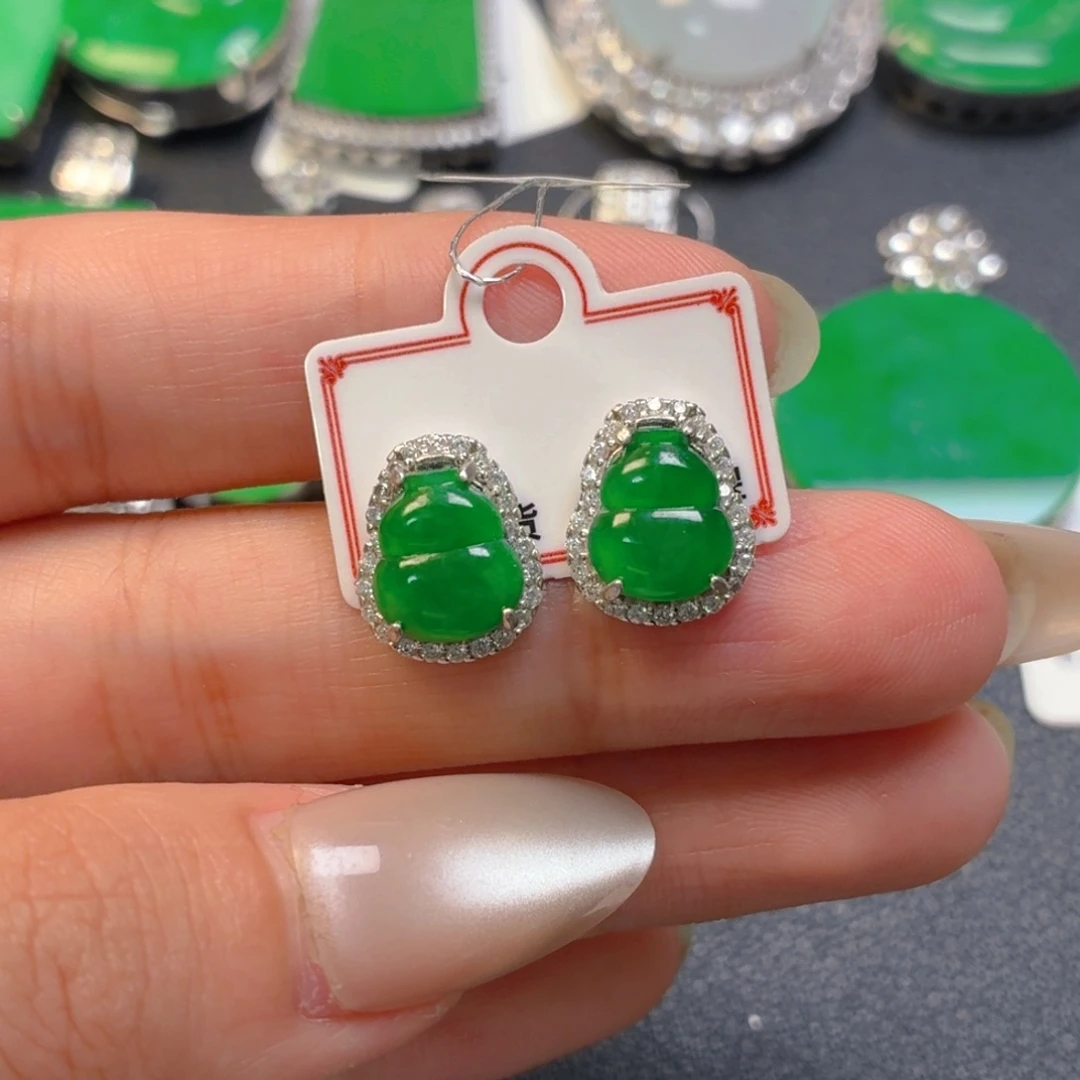 翡翠银S925镶嵌吊坠(不含链)