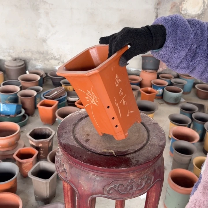 紫砂紫砂花盆口径