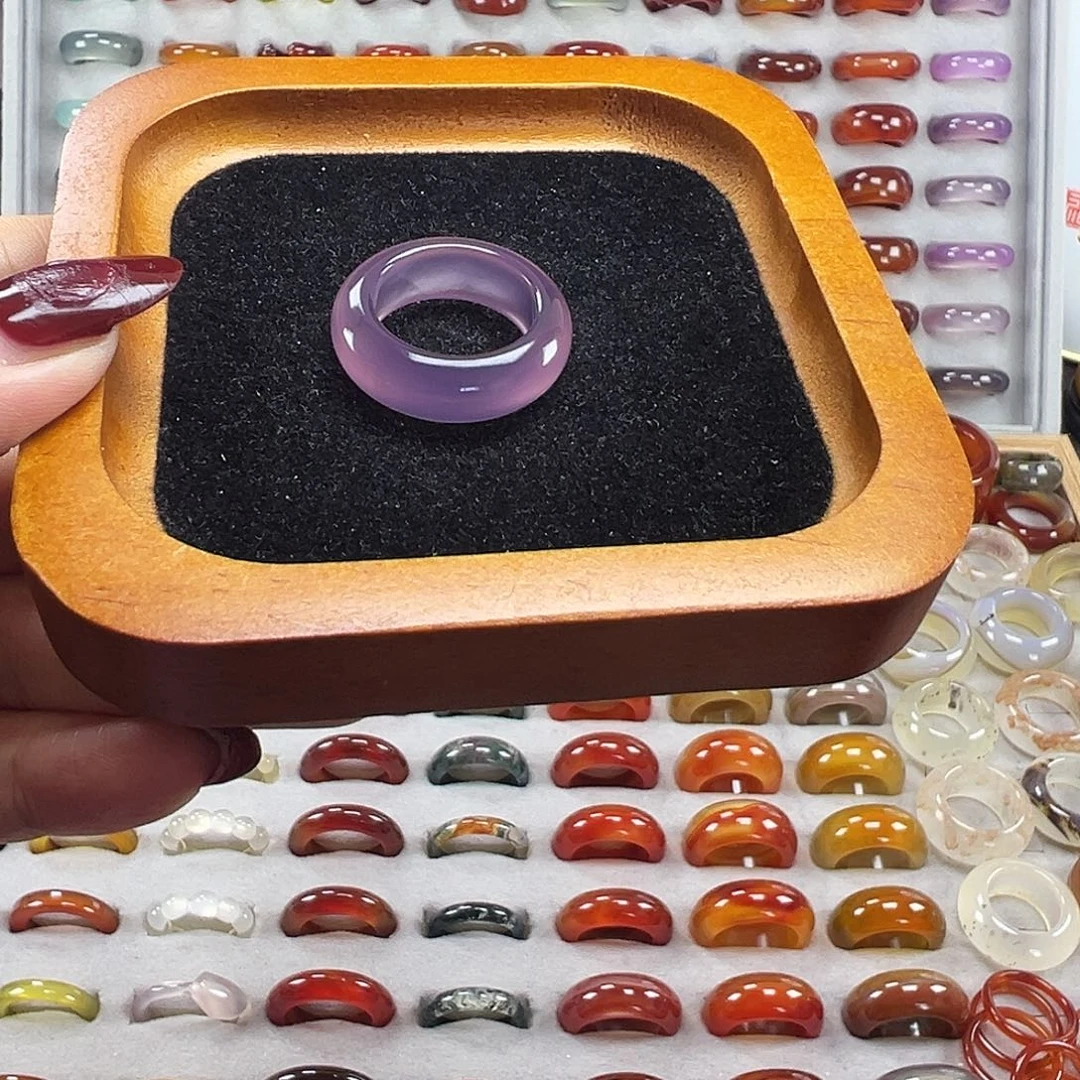 玛瑙/玉髓未镶嵌戒指A5不退换18.8港19