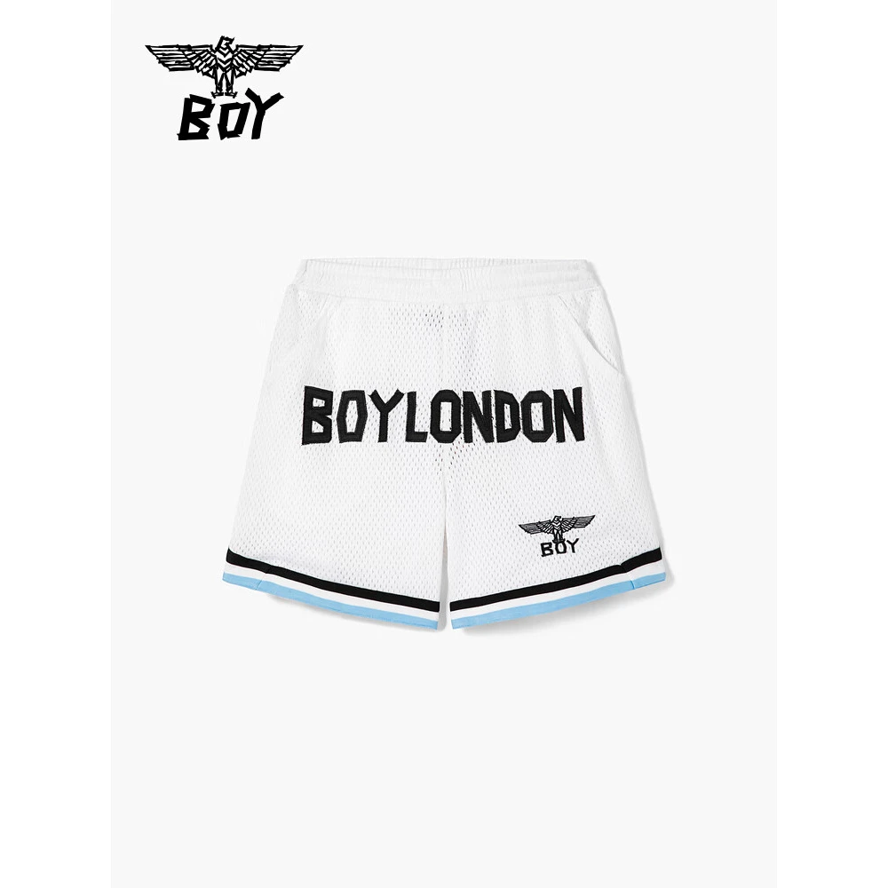 BOYLONDON儿童潮牌短裤字母时尚休闲针织中裤男童女童中大童