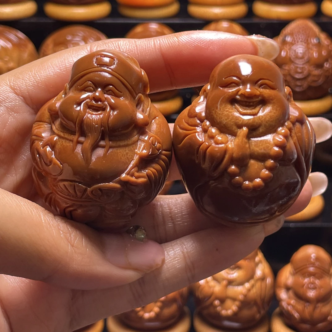 巴西橄榄核印尼橄榄核财神弥勒财福一生手球手把件手持原 籽