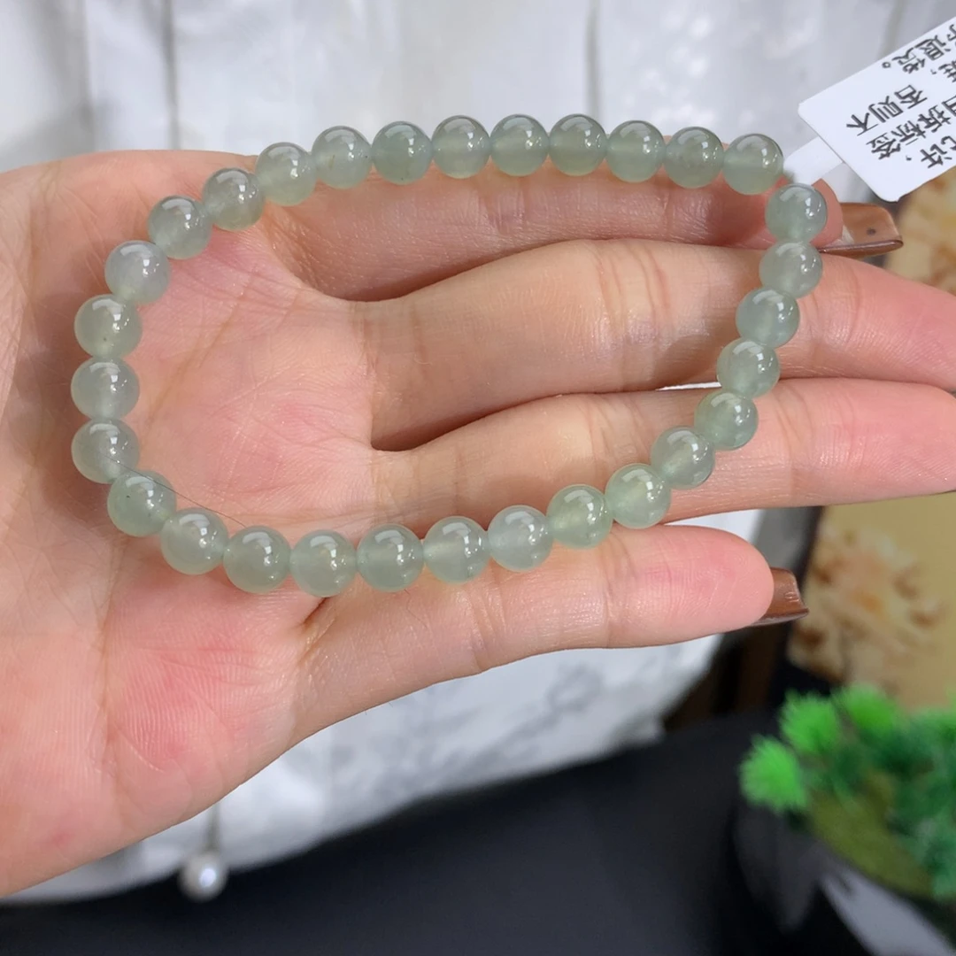 未镶嵌手串翡翠卡6冰胶蓝晴手串