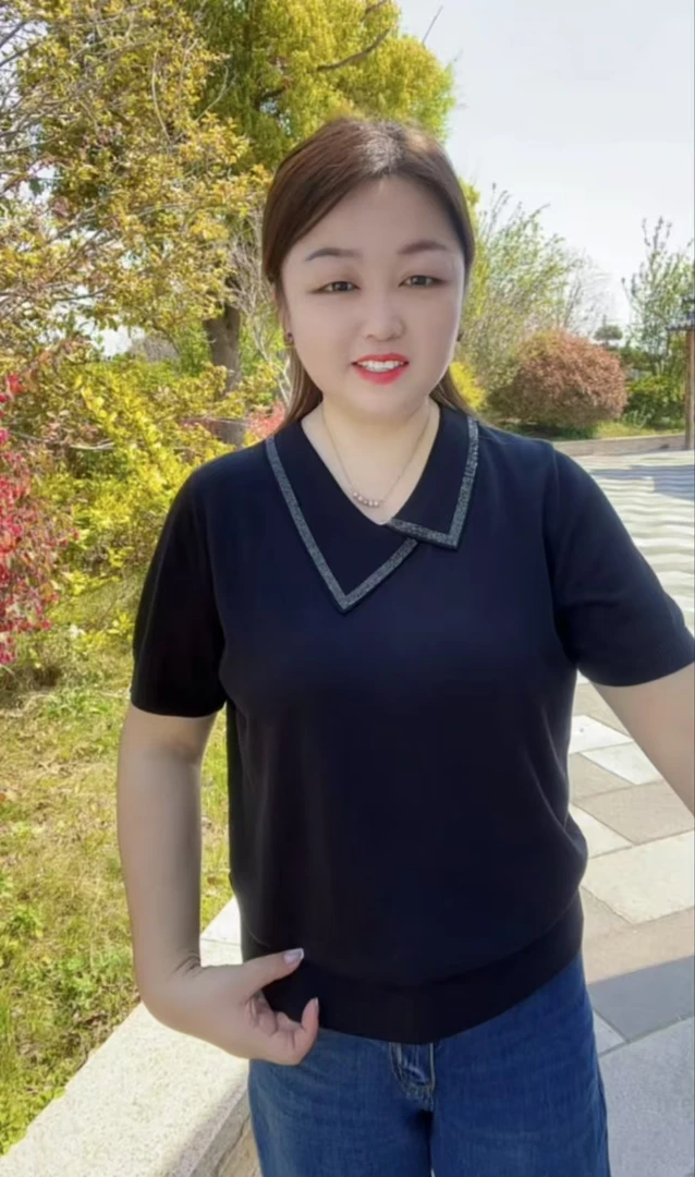【玲玲】夏季不规则领天丝小衫1420