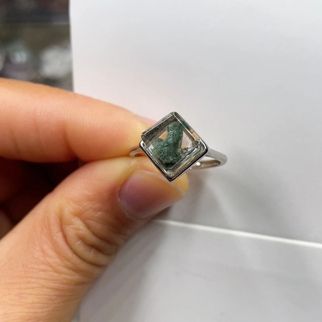 【闪购商品】水晶珠宝半成品银S925镶嵌戒指