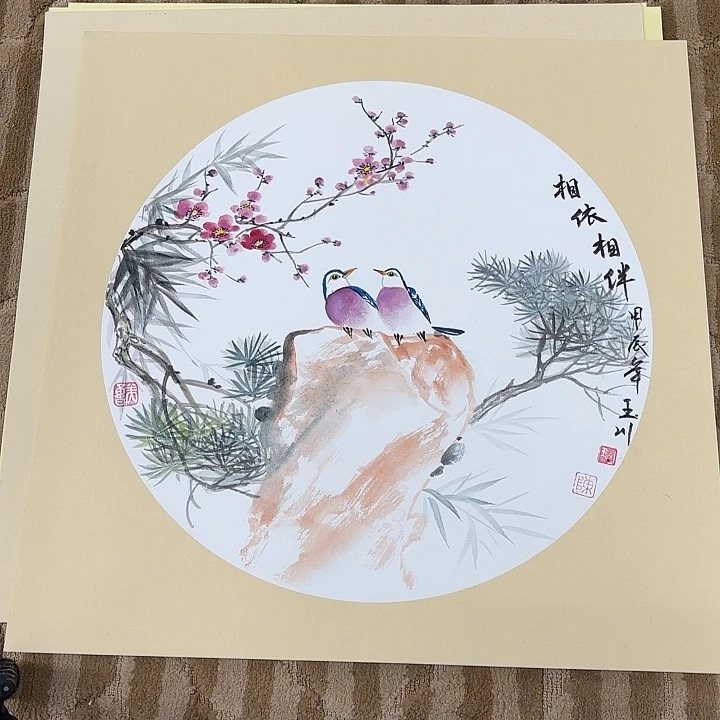 国画花鸟等多种鸟类的栖息50.50