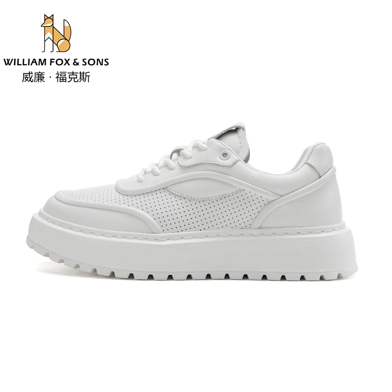 808真皮牛皮夏季爆款透气时尚百搭镂空纯色休闲厚底软底增高鞋