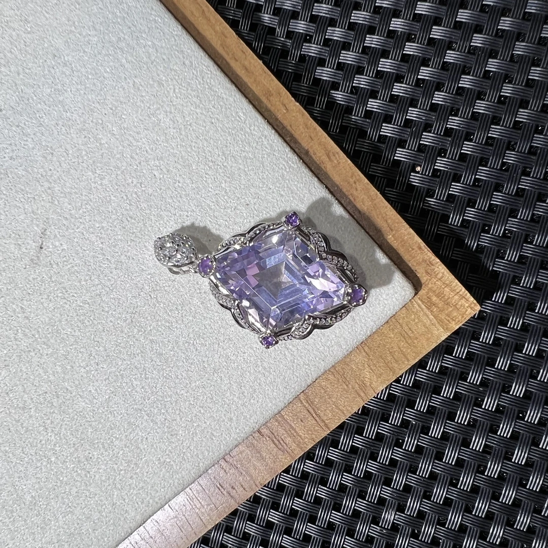 s925薰衣草紫水晶吊坠16.3ct KT24032410