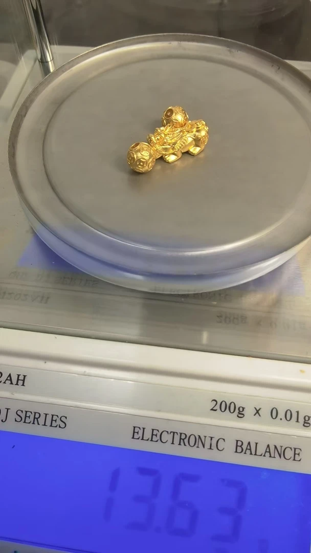 13.63克足金999貔貅转运珠