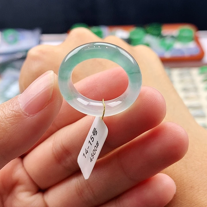 翡翠未镶嵌戒指14-15号