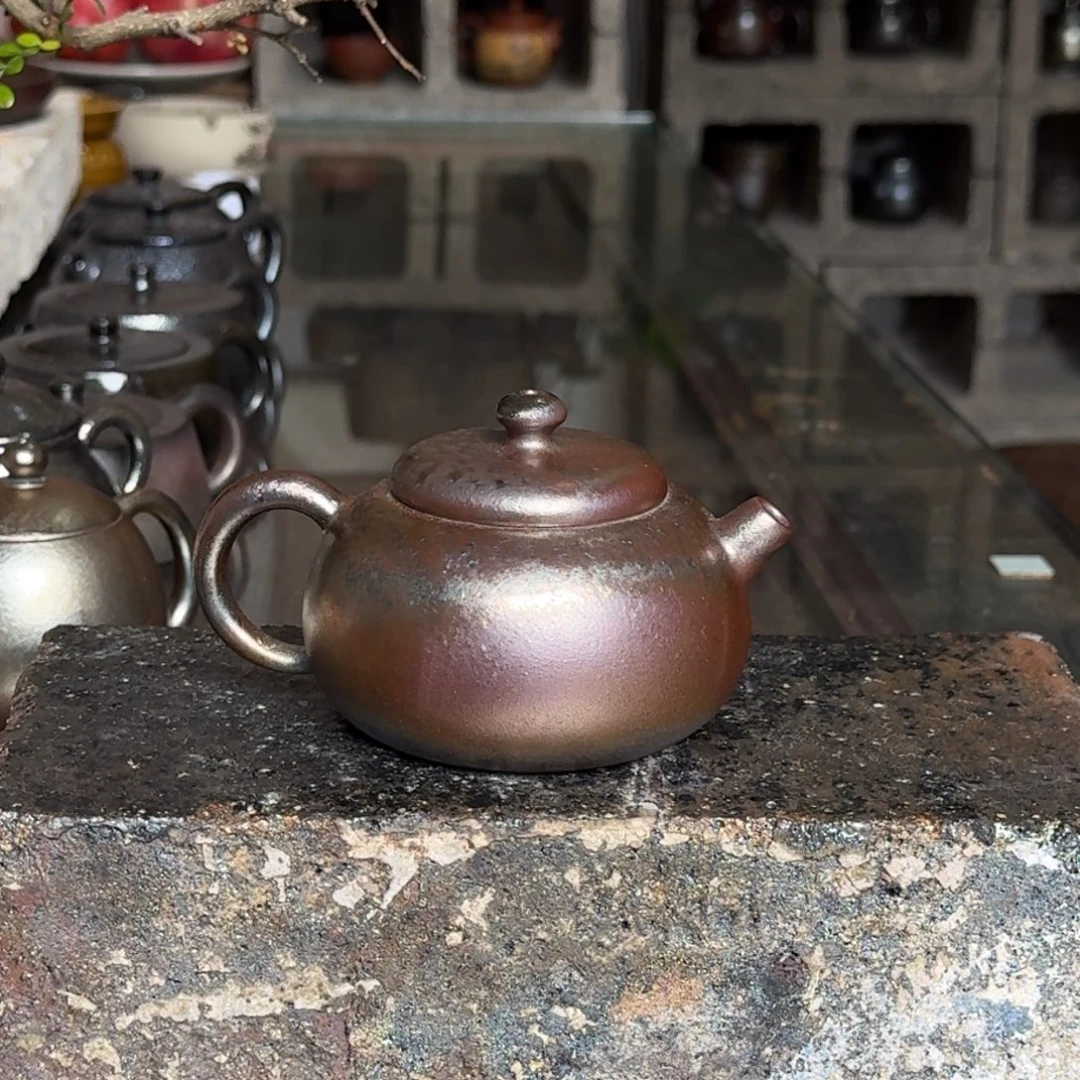 建水紫陶紫泥柴烧茶具