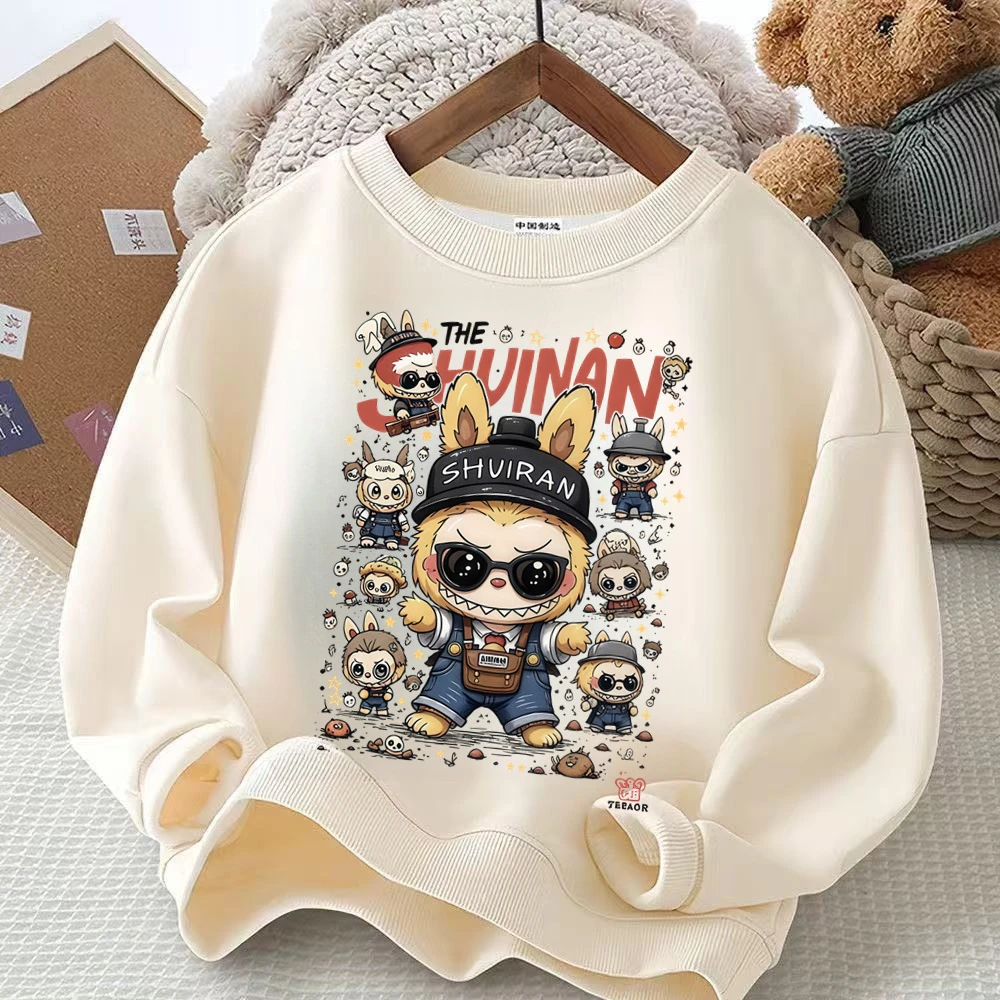 拉布布秋季卫衣儿童2025秋冬季新款衣服男女童拉布布纯棉卫衣潮