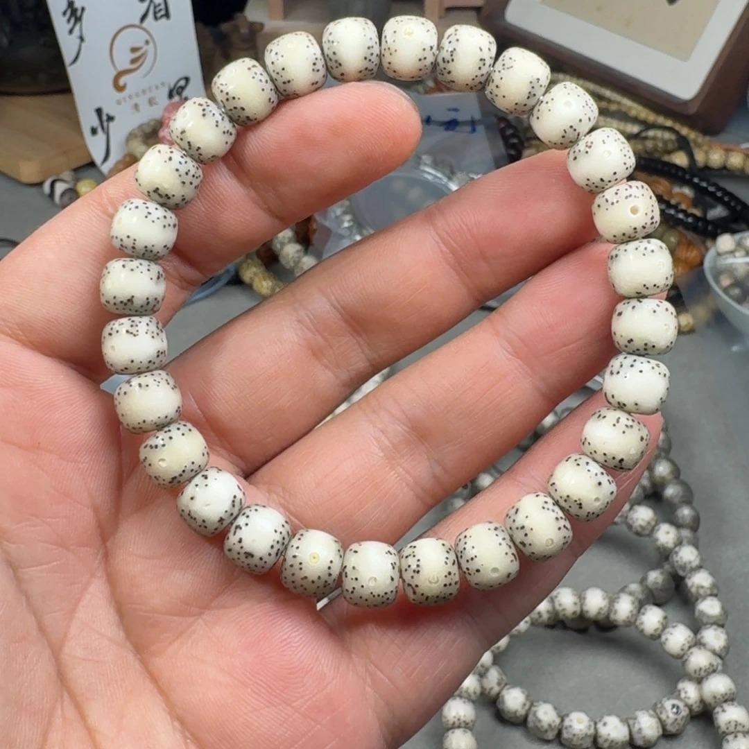 吊坠星月菩提8mm星月菩提石玉料一线留白单圈手串