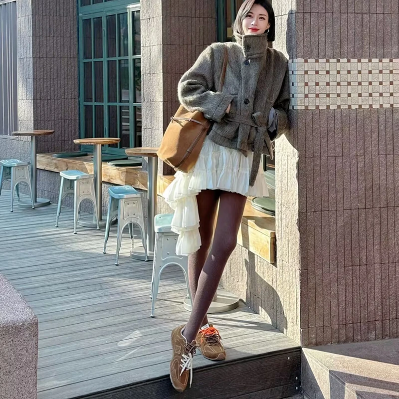 原单质感哑光微压瘦腿连裤袜女秋防勾丝450D光2025炸街潮款裤子女