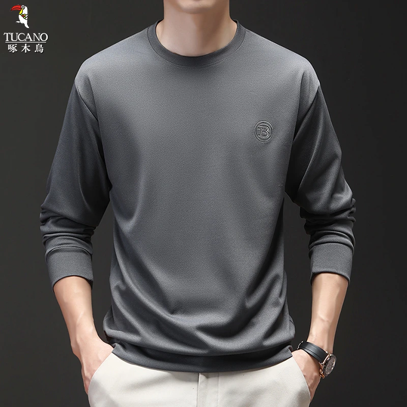 啄木鸟2025春季新款卫衣男士长袖慵懒风日常居家通勤休闲气质百搭