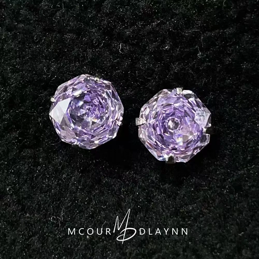 铁合金锆石耳饰 钛医用钛合金耳钉养耳洞平底耳骨钉锆石免摘耳环