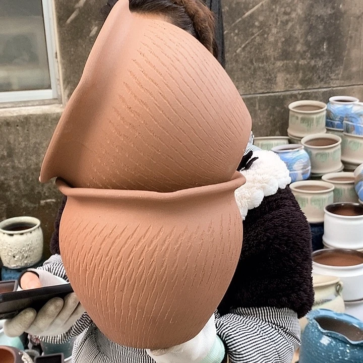 紫砂花盆正品口20高18