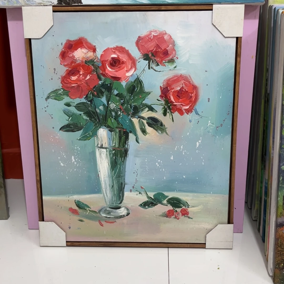 手工手绘精品油画50+60带框