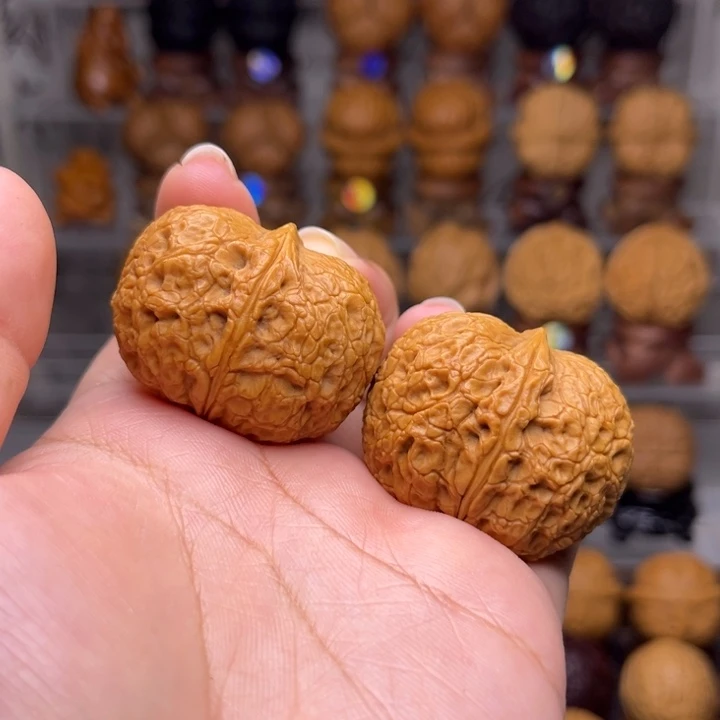 吊坠文玩核桃花生元宝37尺Y08