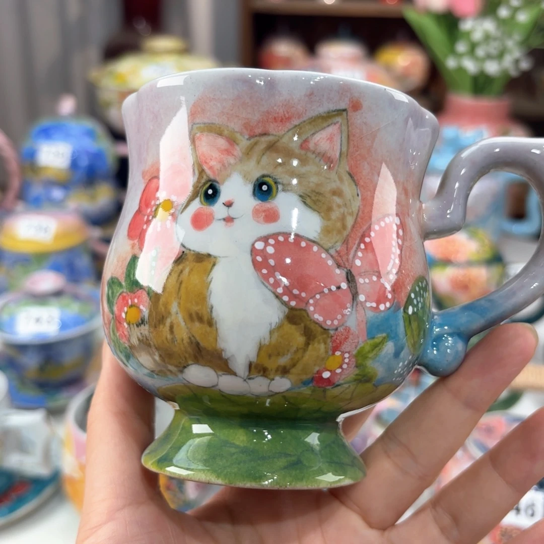 景德镇手绘高温釉下彩陶瓷茶具