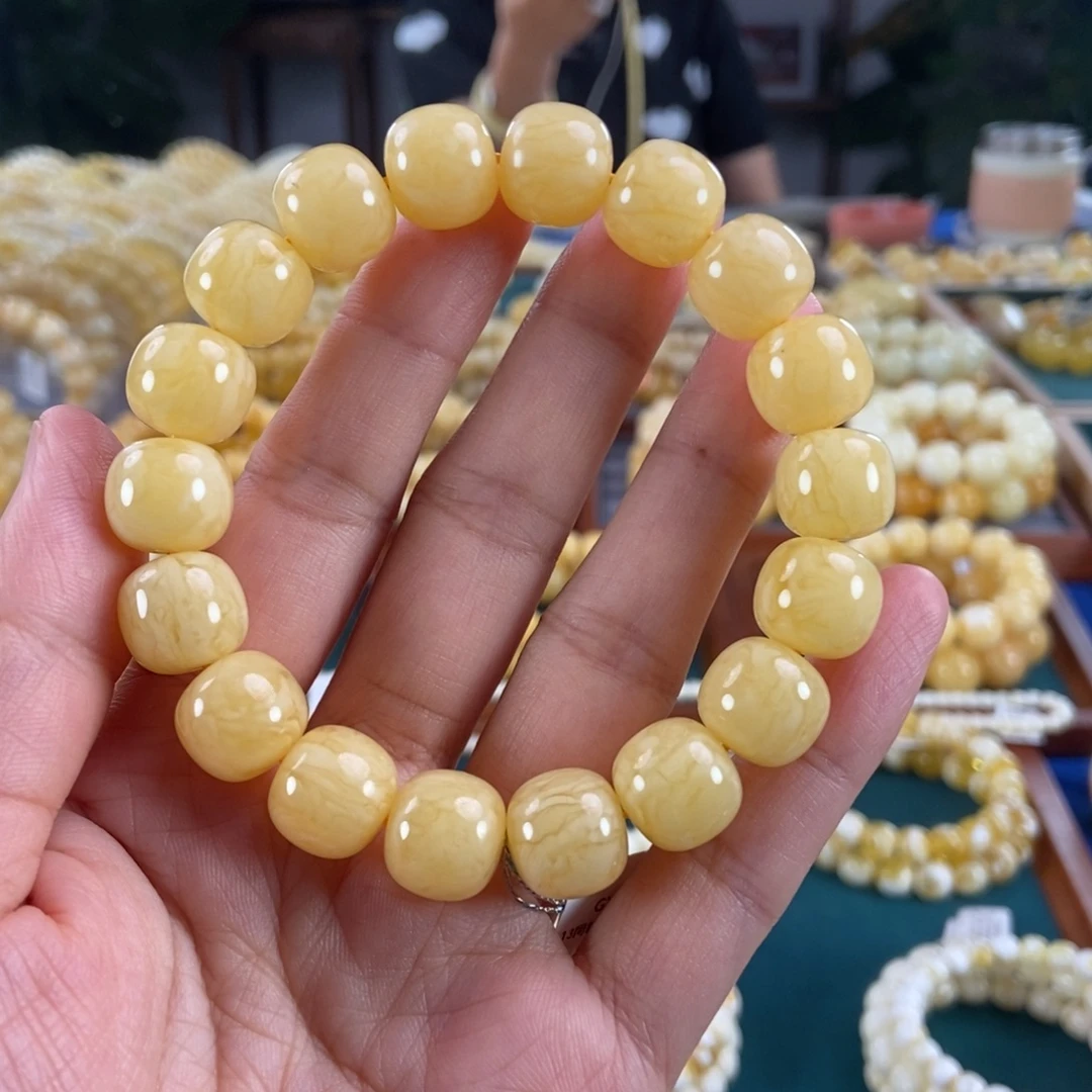 琥珀未镶嵌珠宝奇石13同料白花虎皮老型23.66