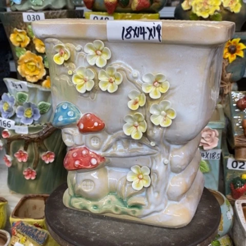 【闪购商品】红陶粗陶材质多肉花盆