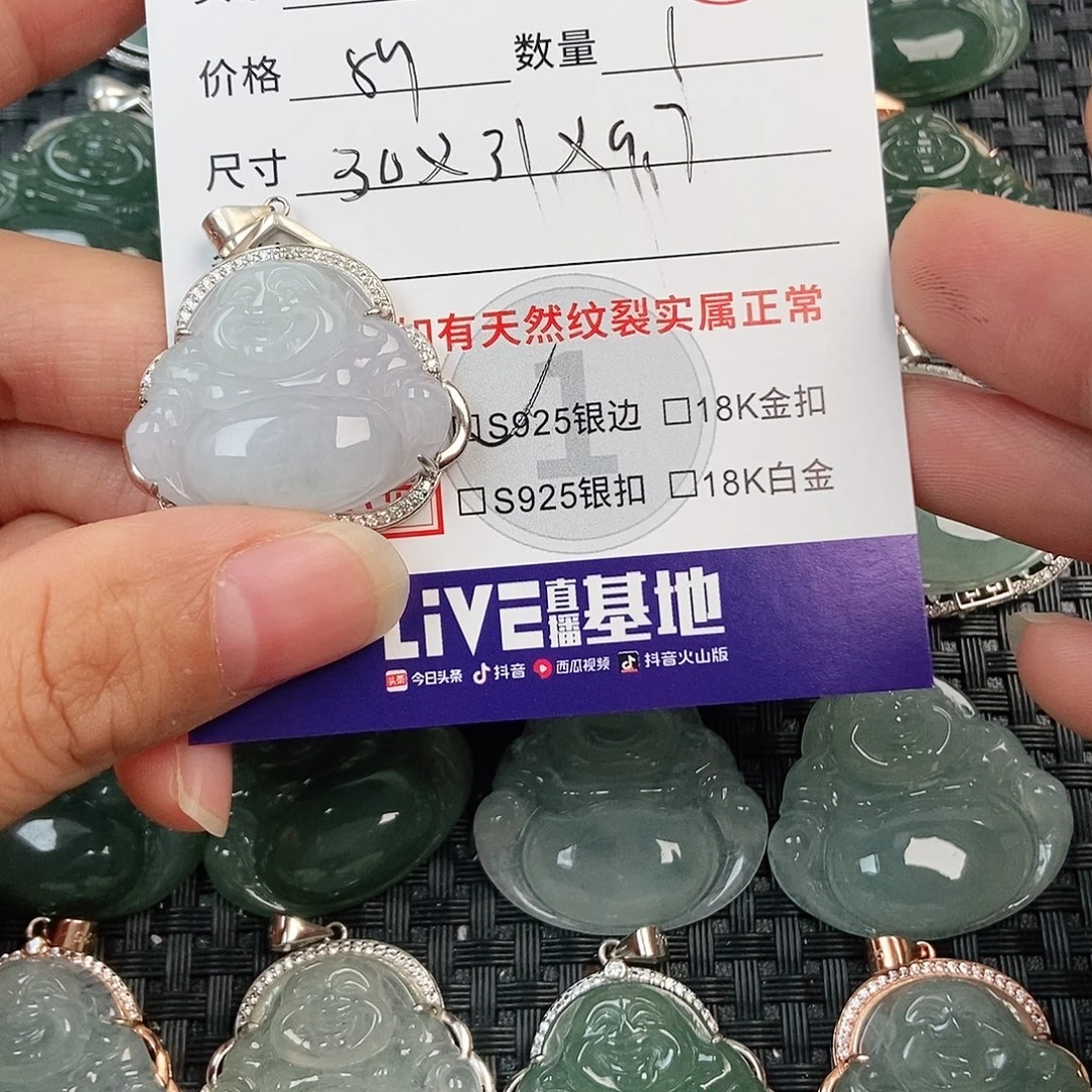 翡翠银S925镶嵌颈饰