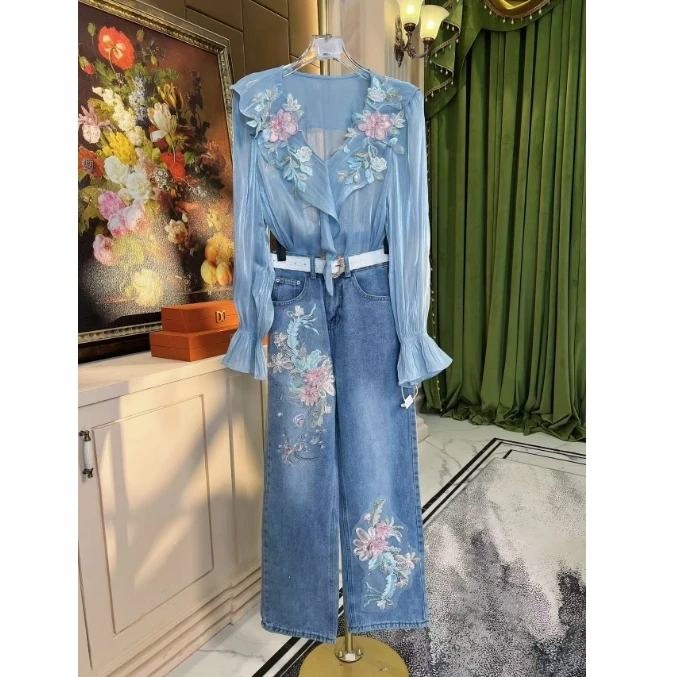 芙娜妮轻奢秋冬新款小众设计衬衫气质显瘦女装时尚两件套F2510832