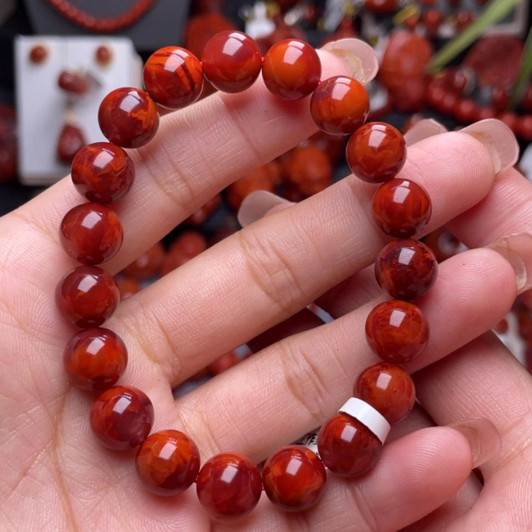 【闪购商品】南红玛瑙10➕牛血红手串未镶嵌