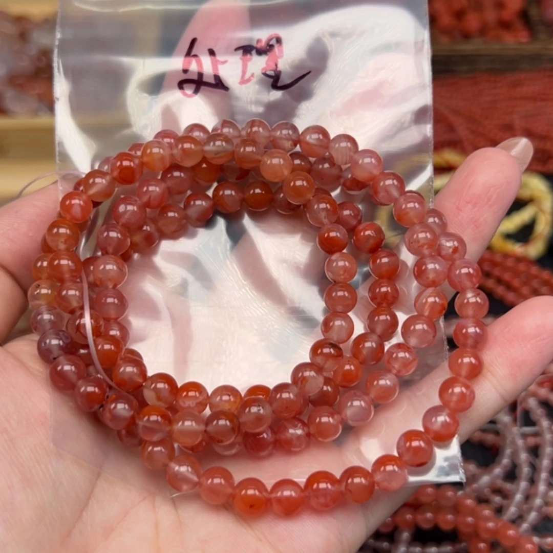 南红玛瑙未镶嵌手链