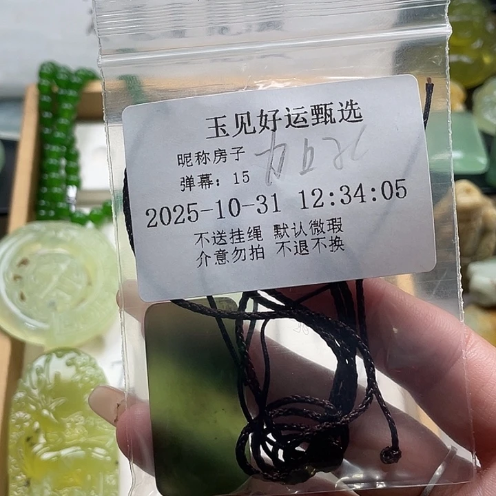 房***子蛇纹石玉未镶嵌颈饰