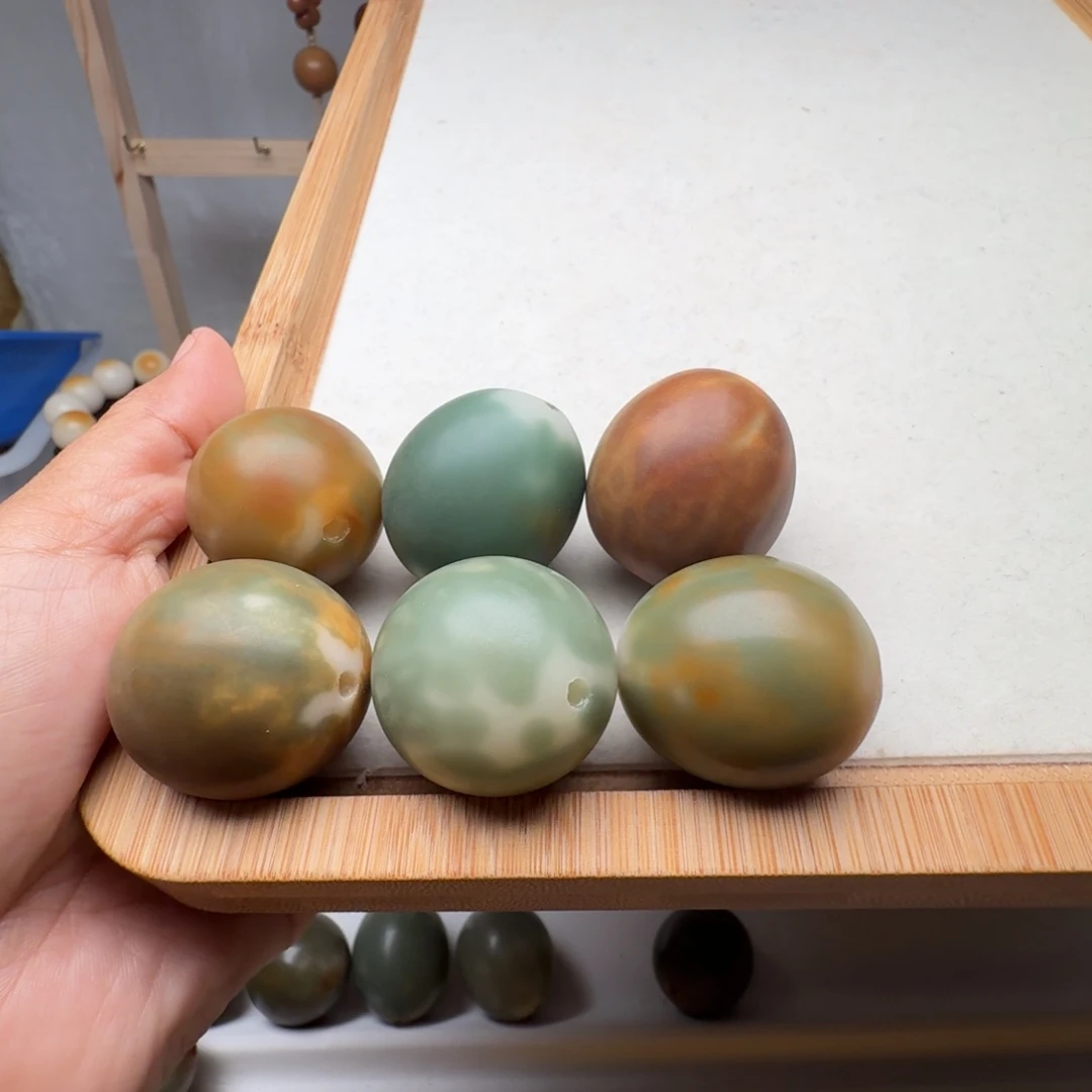 牙***牙菩提根/象牙果手串卡28左右随形鹅蛋有瑕疵