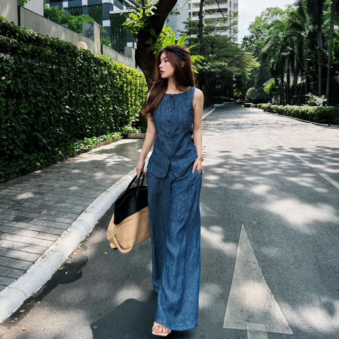 郭甜心【静奢套装】25早春新款小众设计感复古时髦两件套C-01023